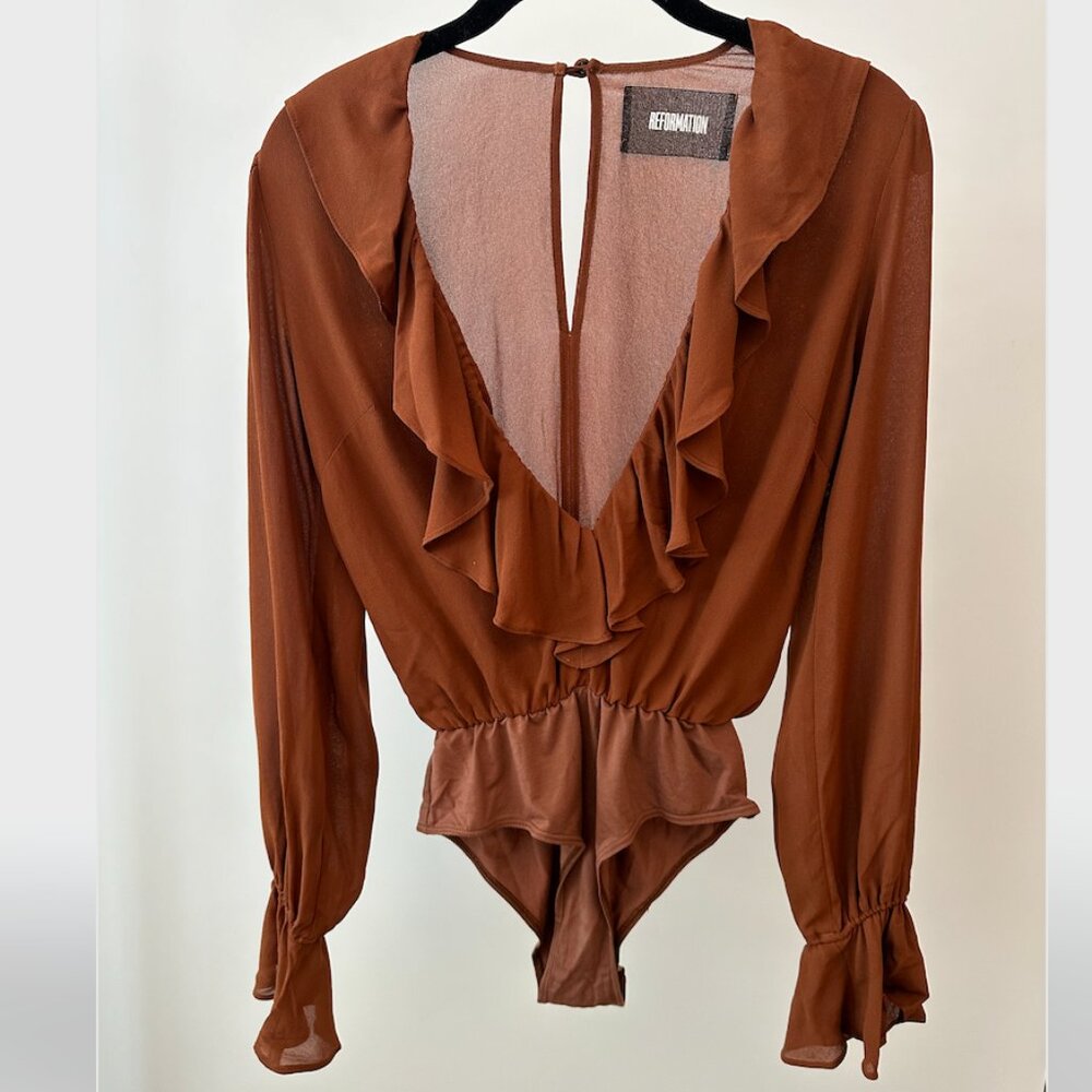 Reformation Deep V Bodysuit